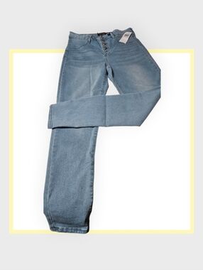 Dollhouse Light Blue Skinny Jeans with Button-Fly